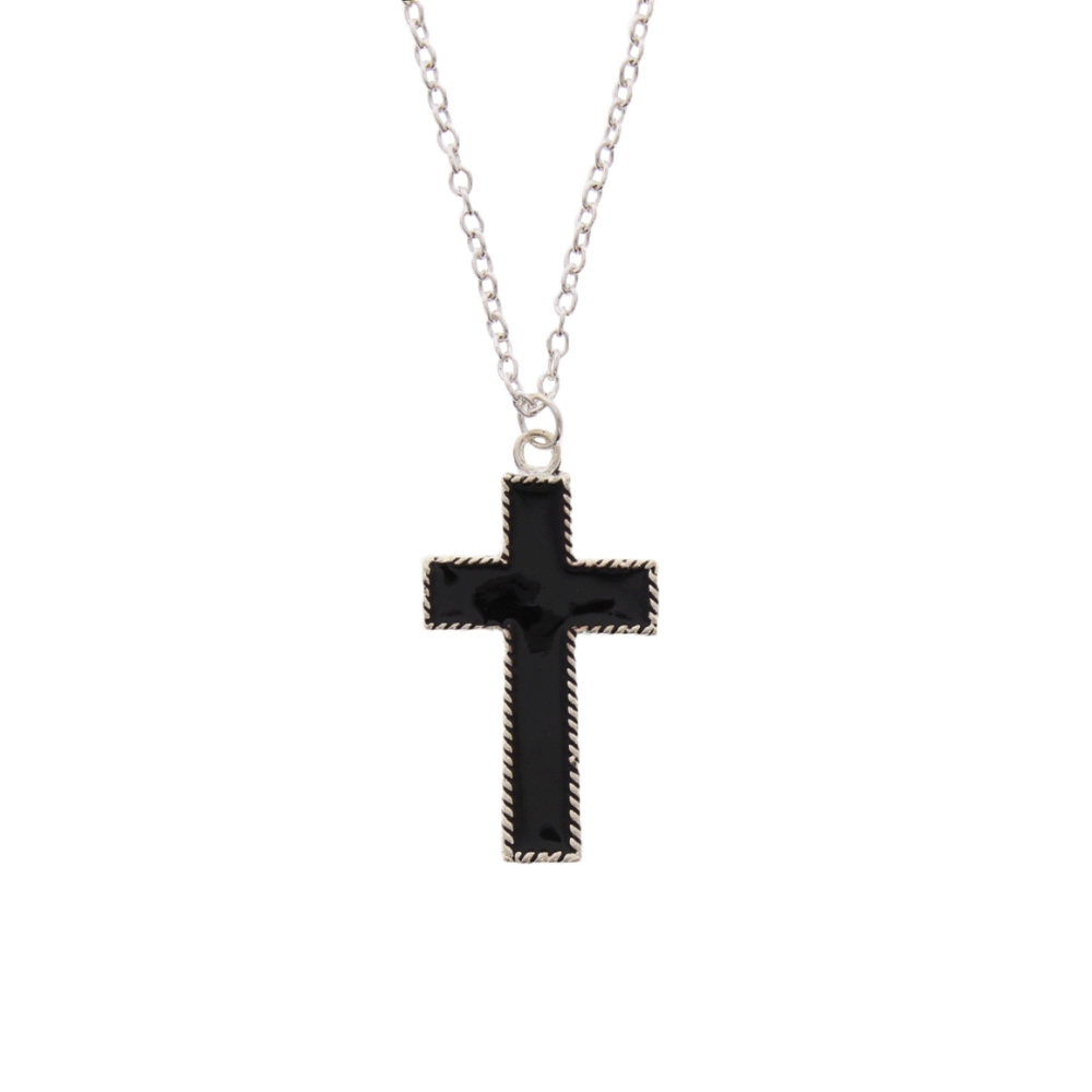 Zac's Alter Ego - Black cross Ketting - Zwart